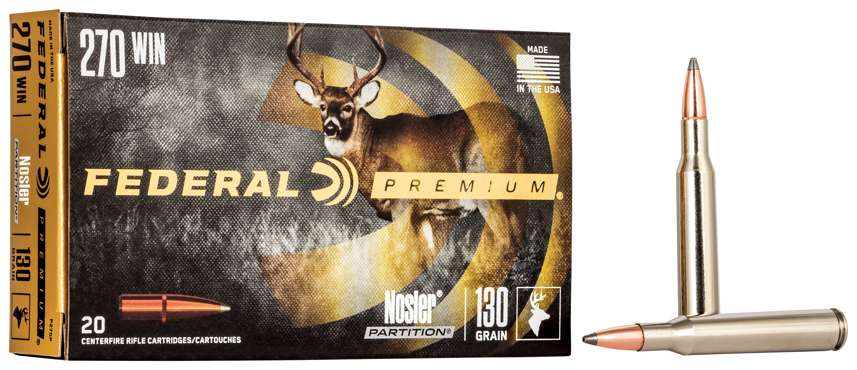 Federal Premium Nosler Partition .270 Winchester 130 Grain Centerfire ...